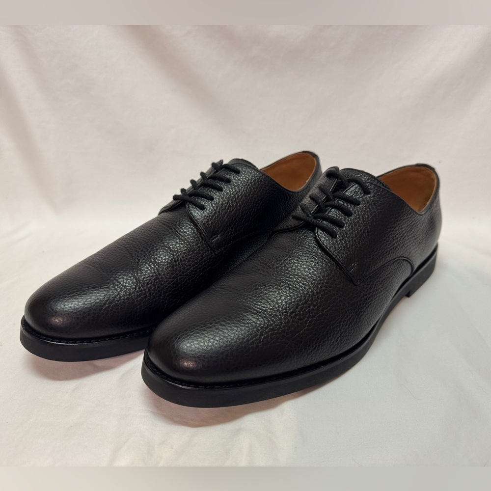 Coach Black Pebble Leather Derbies